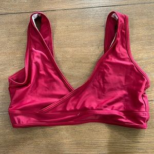 Maroon bikini top small